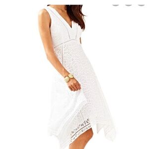 Lilly Pulitzer White Lace Dress. Size 8.
